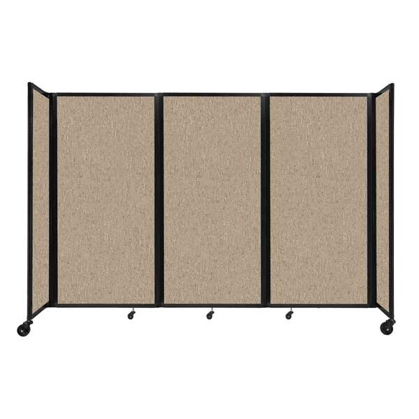 Room Divider 360 Folding Portable Partition 8'6" x 6' Rye Fabric